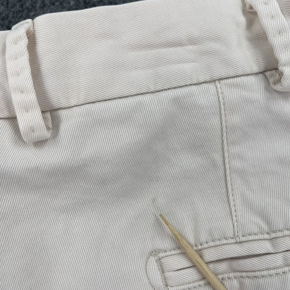 Peter Millar Pants Mens 38x36 Cream White Chino Straight Leg Preppy Casual Crown